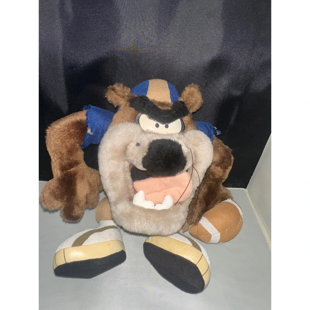 Vintage Looney Tunes Taz Football Plush Tasmanian Devil 00 Jersey 11 Inch
